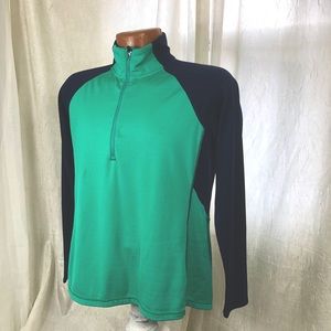 Men’s Ralph Lauren RXL VTG Y2K Running Athletic Half Zip Top Pullover Blue green
